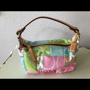 Coach PatchworkPastel Leather Tote- never used.
